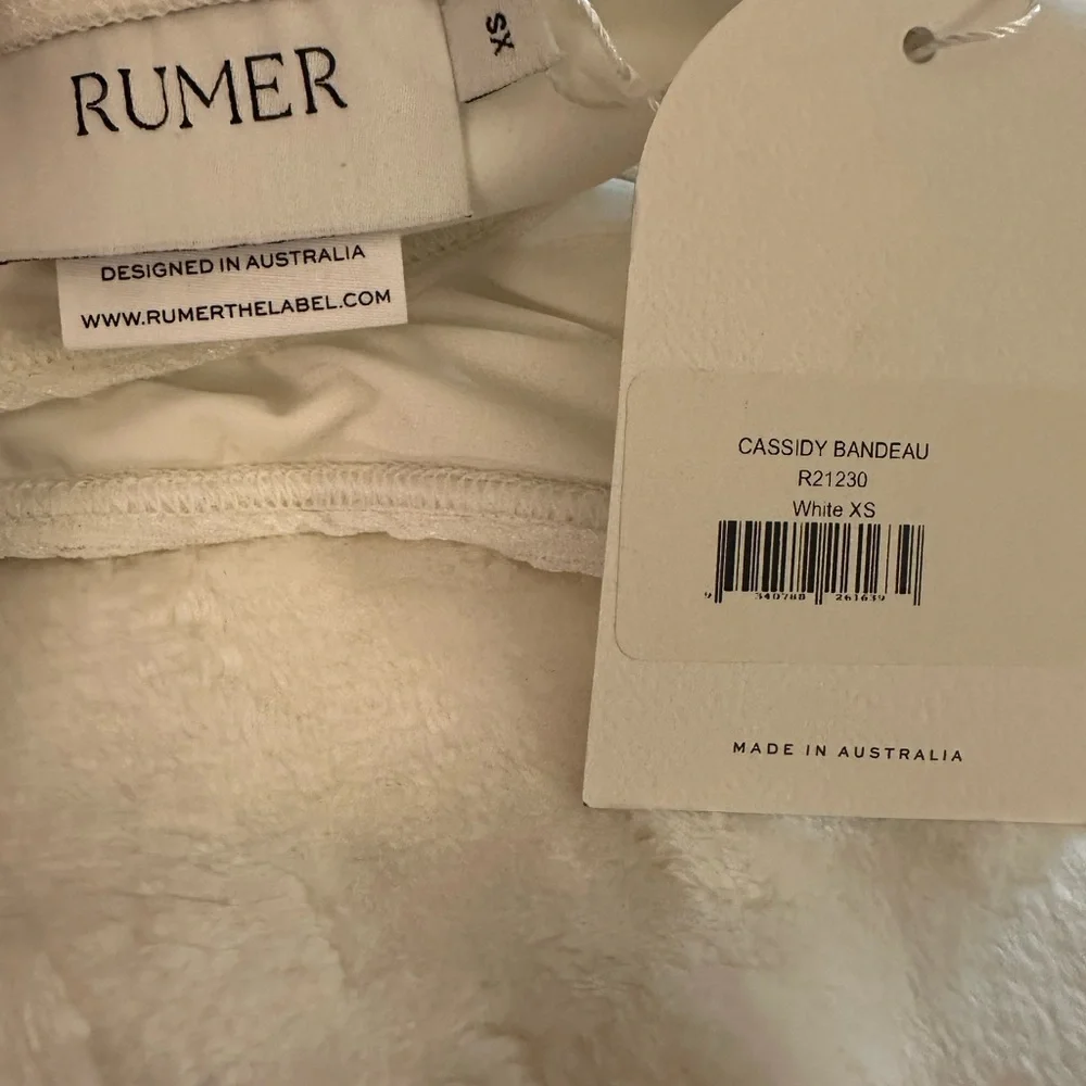 Rumer the‎ Label Cassidy Bandeau bikini top White XS - Picture 9 of 9